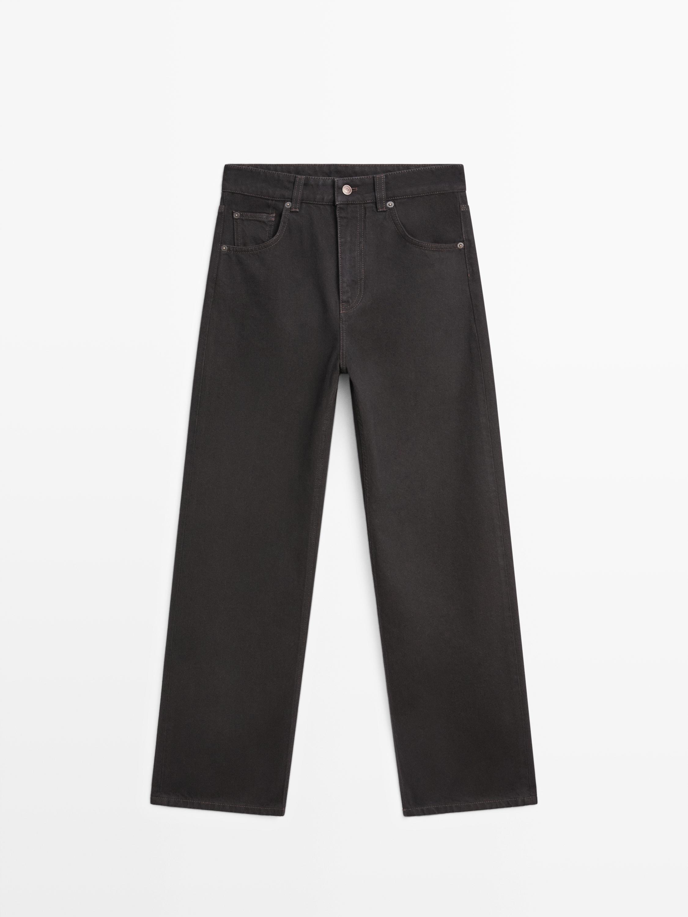 High-waist barrel fit jeans